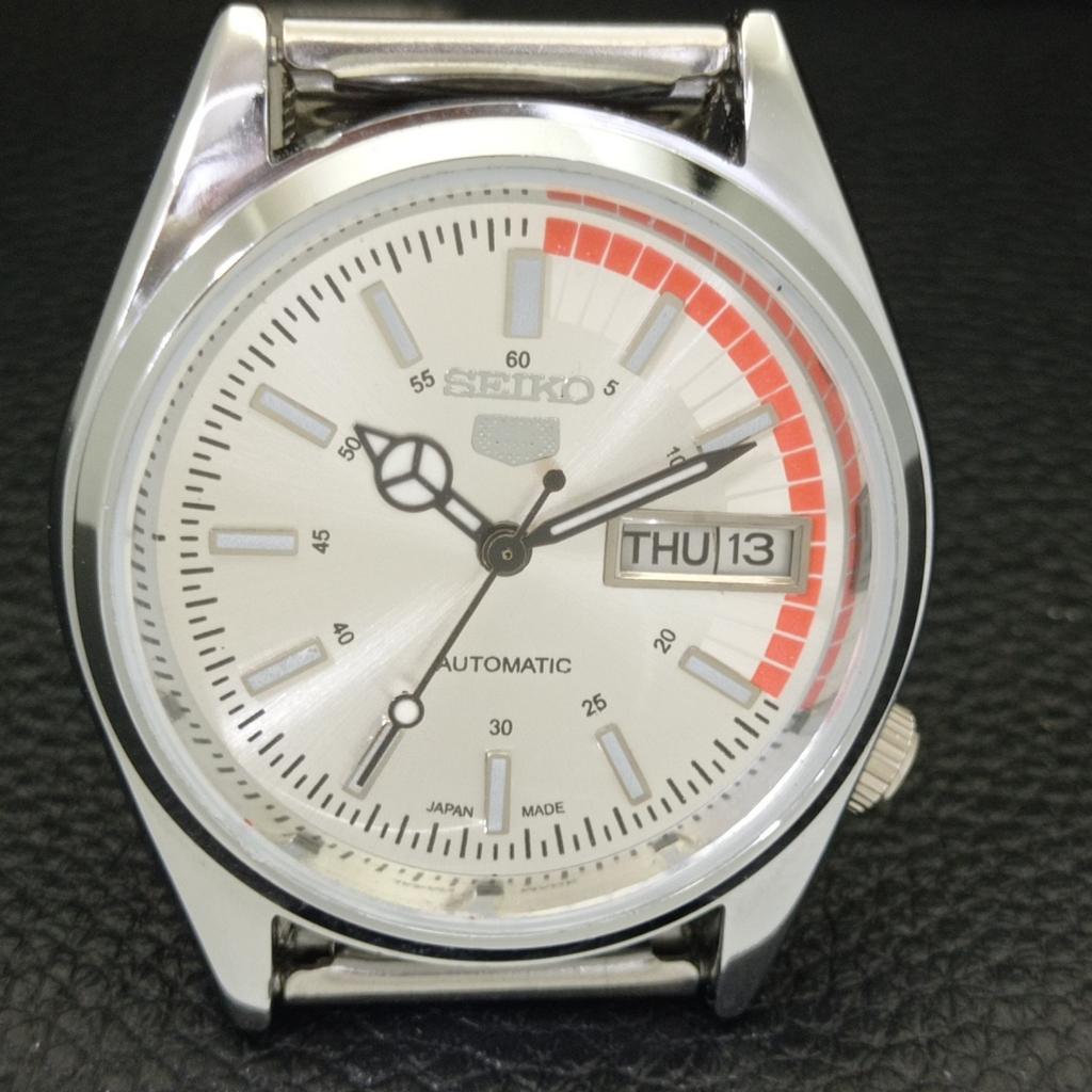 REFURBISHED VINTAGE SEIKO 5 AUTOMATIC 6309A JAPAN MENS SILVER WATCH a441128-4 Sk-a441128