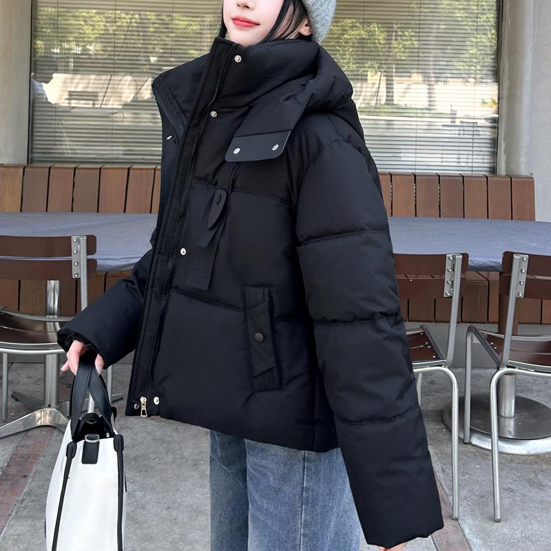 Fashion Winter Jackets Woman Short Parkas Hooded Loose Thick Warm Outerwears Casual Women's Coats
