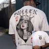 Lowbo Sullen Tattoo Kunst Lässiges T-Shirt Baumwolle Grafik-T-Shirt Unisex Unisex Sommer Streetwear