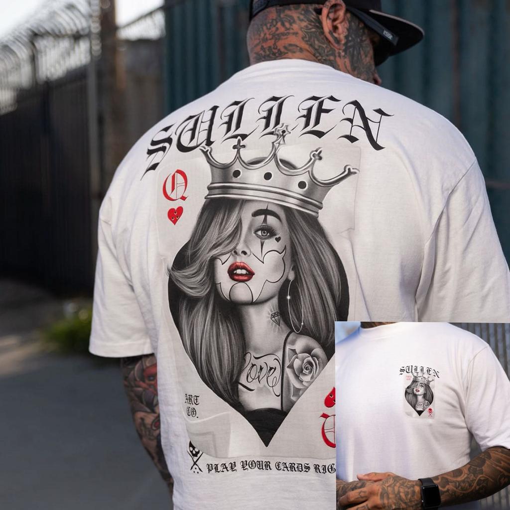 Lowbo Sullen Tattoo Kunst Lässiges T-Shirt Baumwolle Grafik-T-Shirt Unisex Unisex Sommer Streetwear