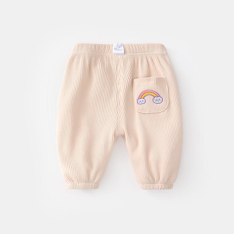 Newborn Infant Fleece-Lined Pants - Spring & Autumn Casual Wear for Boys & Girls