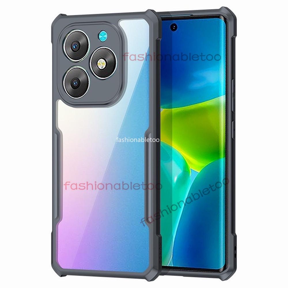 

For infinix Hot 40 Hot40 Pro X6837 Case Soft Silicone Edge Hard Back Cover Anti-fall Shockproof Phone Case
