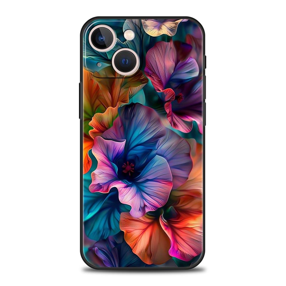 Abstract Plants Flower Phone Case Cover for iPhone 17 16 15 14 13 12 Pro Max 11 Pro Max 17 AIR Plus Shockproof Soft TPU Shell