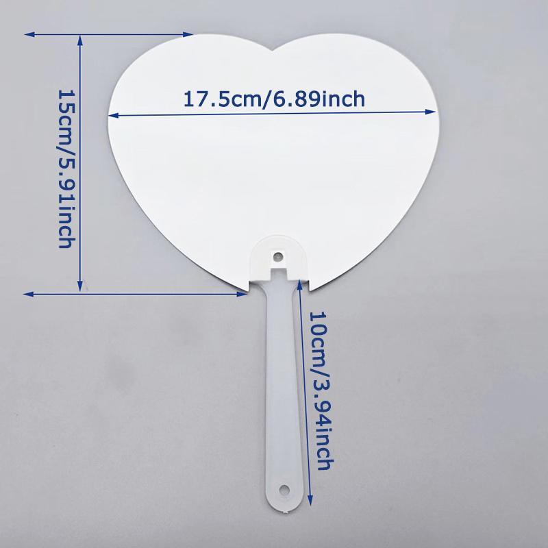 WTEMPO Heat Sublimation Handheld Blank Fans DIY Double-sided Painted Fans for Summer Outdoor Activity Party Decor Fans for Wedding Birthday Christmas