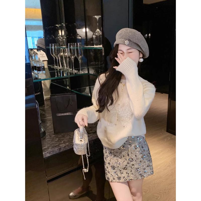 Women's Korean Style Slouchy Knit Sweater