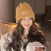 Women's Autumn and Winter New Big Head Circumference Warm Knitted Hat Korean Style Student Face Small Ear Protection Cold Hat Pile Hat