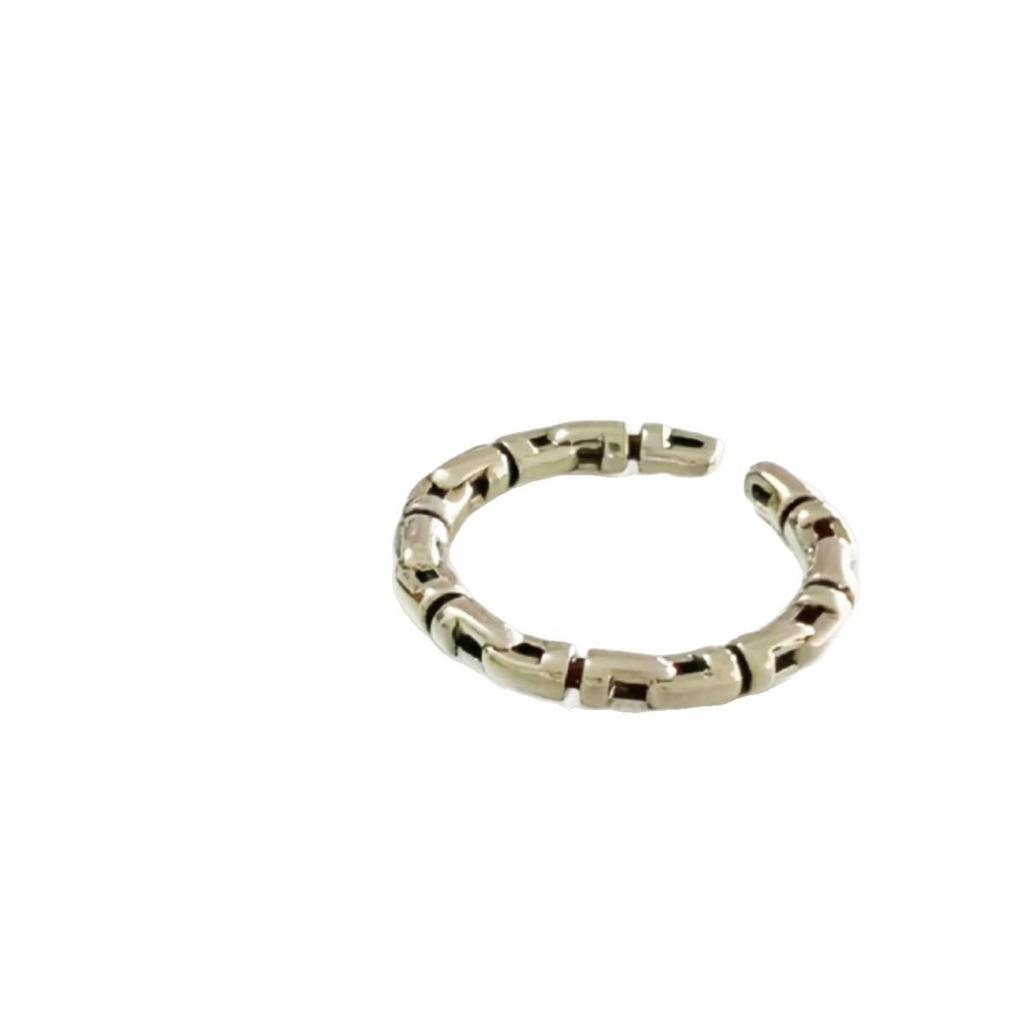 Personalized Korean Ribbed Knot Woven Retro Niche Openable Finger Ring