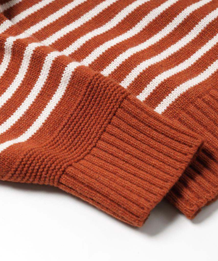 FRIZMWORKS Wool Stripe Relax Knit _ Brick