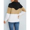 Women's Autumn and Winter Drawstring Colorblock Hoodie