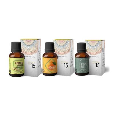 Set mit ätherischen Ölen: Zitronengras, Orange, Eukalyptus (3 Stück), Essentielle Öle: Zitronengras, Orange, Eukalyptus 3er Set,