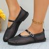 Fashion 2025 Women Flat Sandals Fashion Mesh Ballet Designer Shoes Hollow Female Round Head Breathable Mesh Sandals Zapatos De Mujer