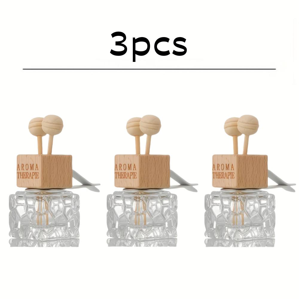 Car Air Outlet Fragrance Bottle Elegant Perfume Empty Bottle Set with Clip Air Vent Glass Diffuser Car Decor for Air Freshing