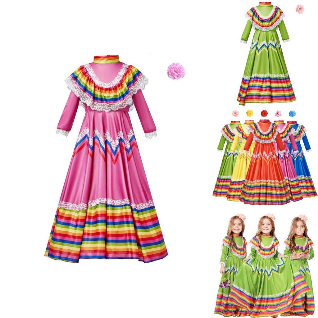 Game Themed Mexicana Dress For Stage Performance And Cultural Events