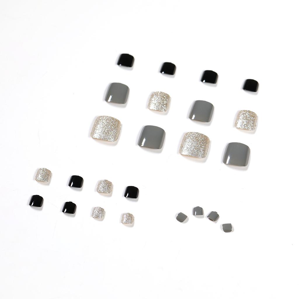 Morandi color summer foot nail wear nail art finished fake nail nail art patch foot nail patch removable