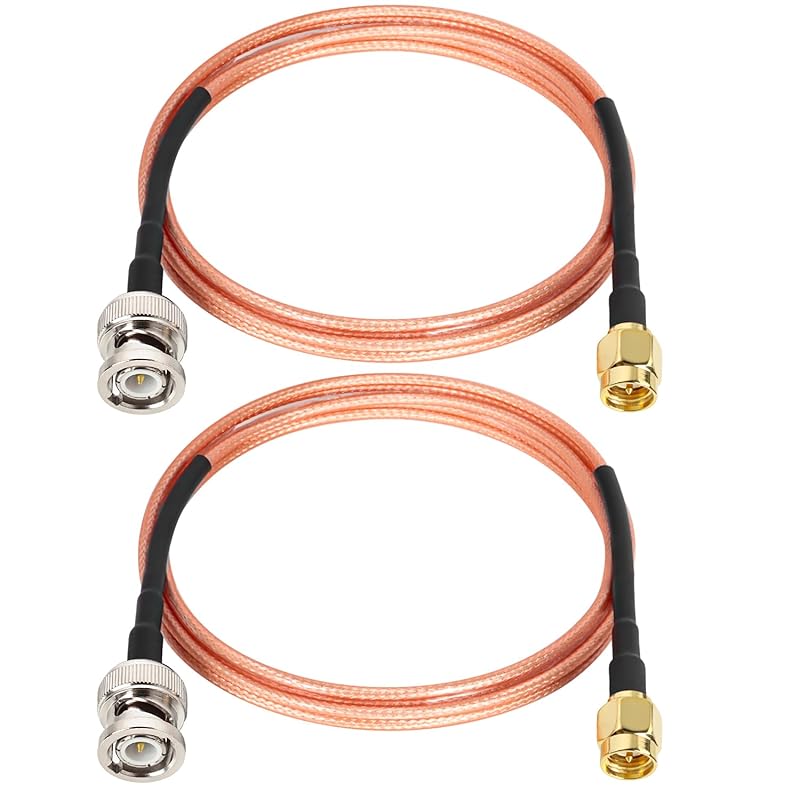 SMA Male to BNC Male Cable 1ft,2 Pack SMA to BNC Cable RG316 SMA BNC Adapter Cable for RF Applications/Antennas/Wireless LAN Devices/Wi-Fi Radios