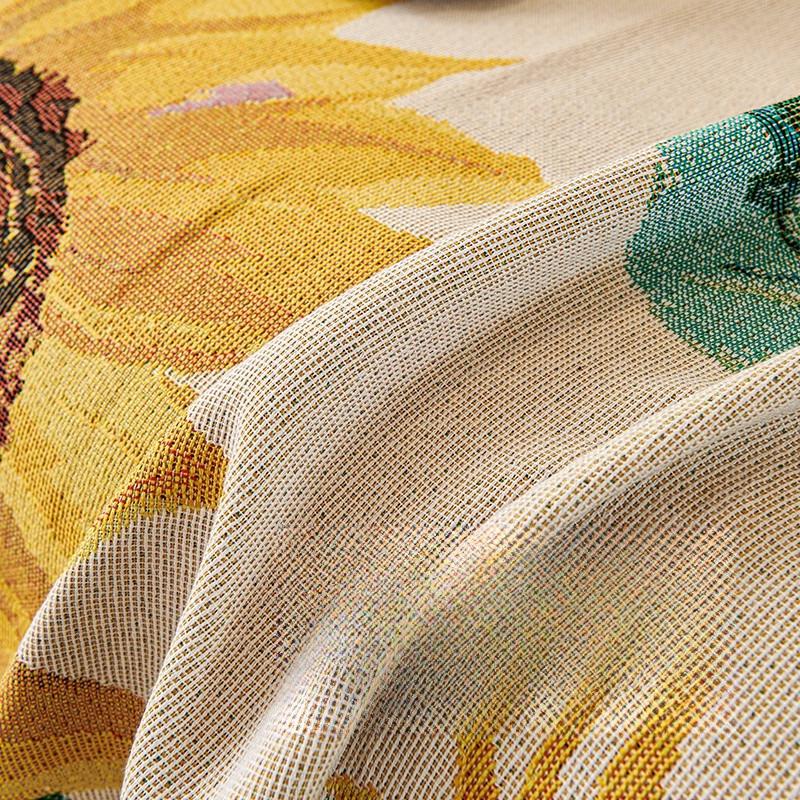 Sofa Towel High-end Flower New Cotton and Linen Sofa Cushion Cover Towel Universal In All Seasons New Non-slip Sofa Cover