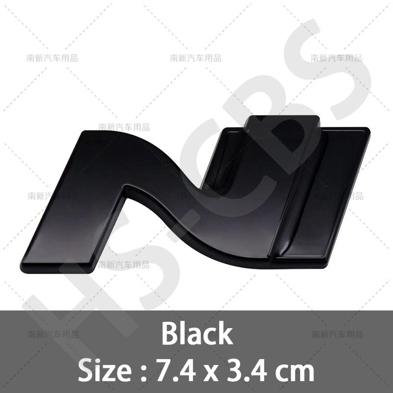 1Pc Metal N Emblem Logo N Badge Decal Nline ar Stickers For IX25 IX35 I20 I30 Kona Tucson Sonata Elantra Veloster Accent Car Styling