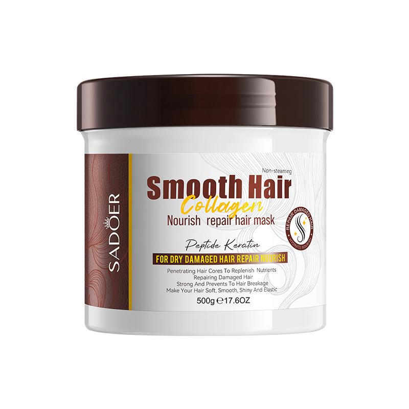 Masque capillaire au collagène et à la noix de coco Après-shampooing hydratant Nourrissant Lissant Anti-frisottis Masque de soin capillaire réparateur
