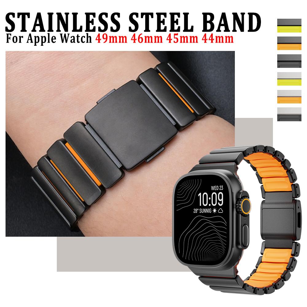 Stainless Steel Strap for Apple Watch Ultra 3 49mm Series 11 10 46mm 45mm 44mm Metal Magnetic Band for IWatch 9 8 7 6 SE3 Correa