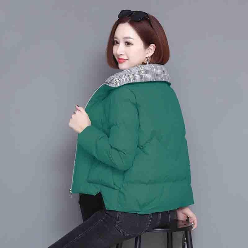 

Women s Lightweight Short Down Jacket - Stand Collar, Cotton-Padded Coat for Middle-Aged and Elderly - Autumn/Winter Outerwear L