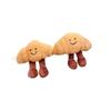 Delightful Croissant Shaped Plush Keychain Soft And Adorable Hanging Accessory