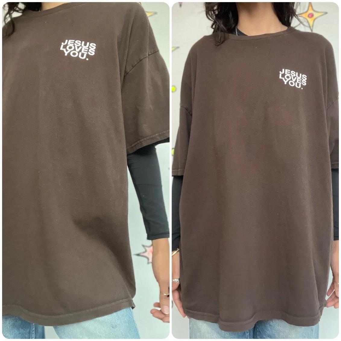 

Vintage Jesus Loves You Graphic Tee Oversized Streetwear | Emo Skater T-Shirt XL 3XL
