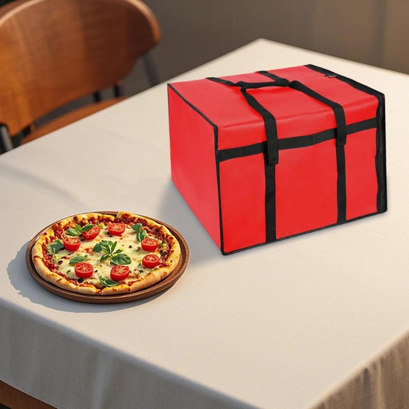 Sac de Livraison de Pizza Alimentaire Imperméable Réutilisable Chaud Froid Isolé Sac de Transport de Rangement pour Pizza et Aliments Épicerie Pique-nique Sac Alimentaire Portable