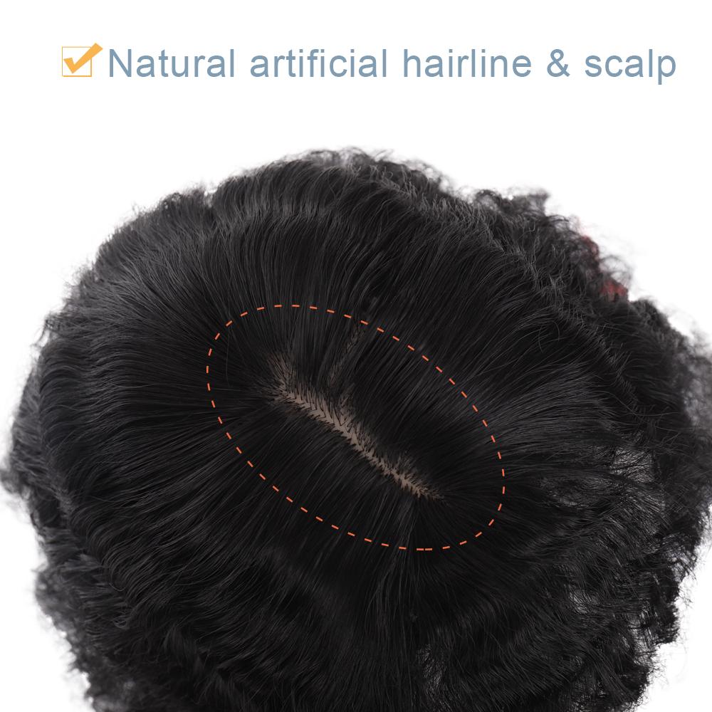 Peruka syntetyczna Trwałe treski Cienki system wymiany dla kobiet Tupeci Trwałe treski z włókna wysokotemperaturowego