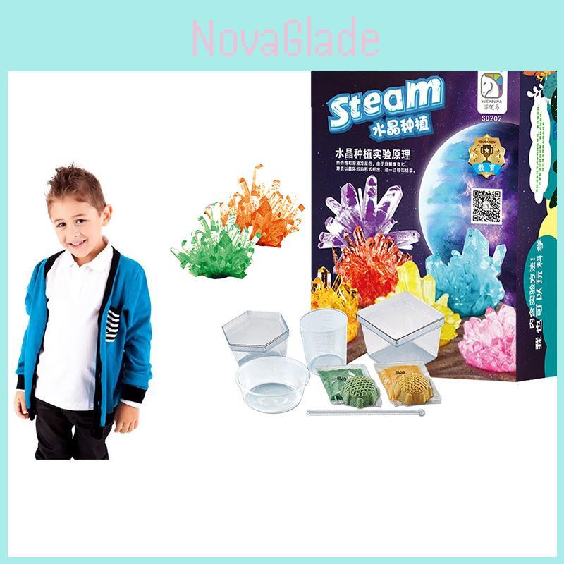 Dziecięcy Zabawny Eksperyment Naukowy DIY Hodowla Kryształów Sadzenie Chemiczne Zabawka Materiał Plastikowy