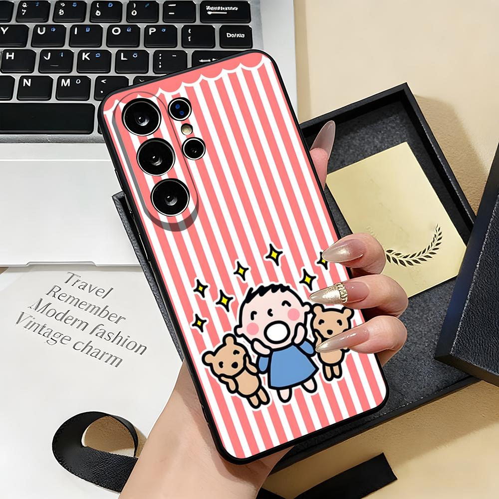 M-MINNA NO T-TABO Phone Case For Samsung S26 S25 S24 FE S23 S22 S21 Plus S20 Ultra Note20Ultra Black Soft Shell
