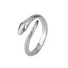 S999 Sterling Silver Snake Ring: Personalized, Adjustable, Unisex. Trendy Niche Design for High-End Style.