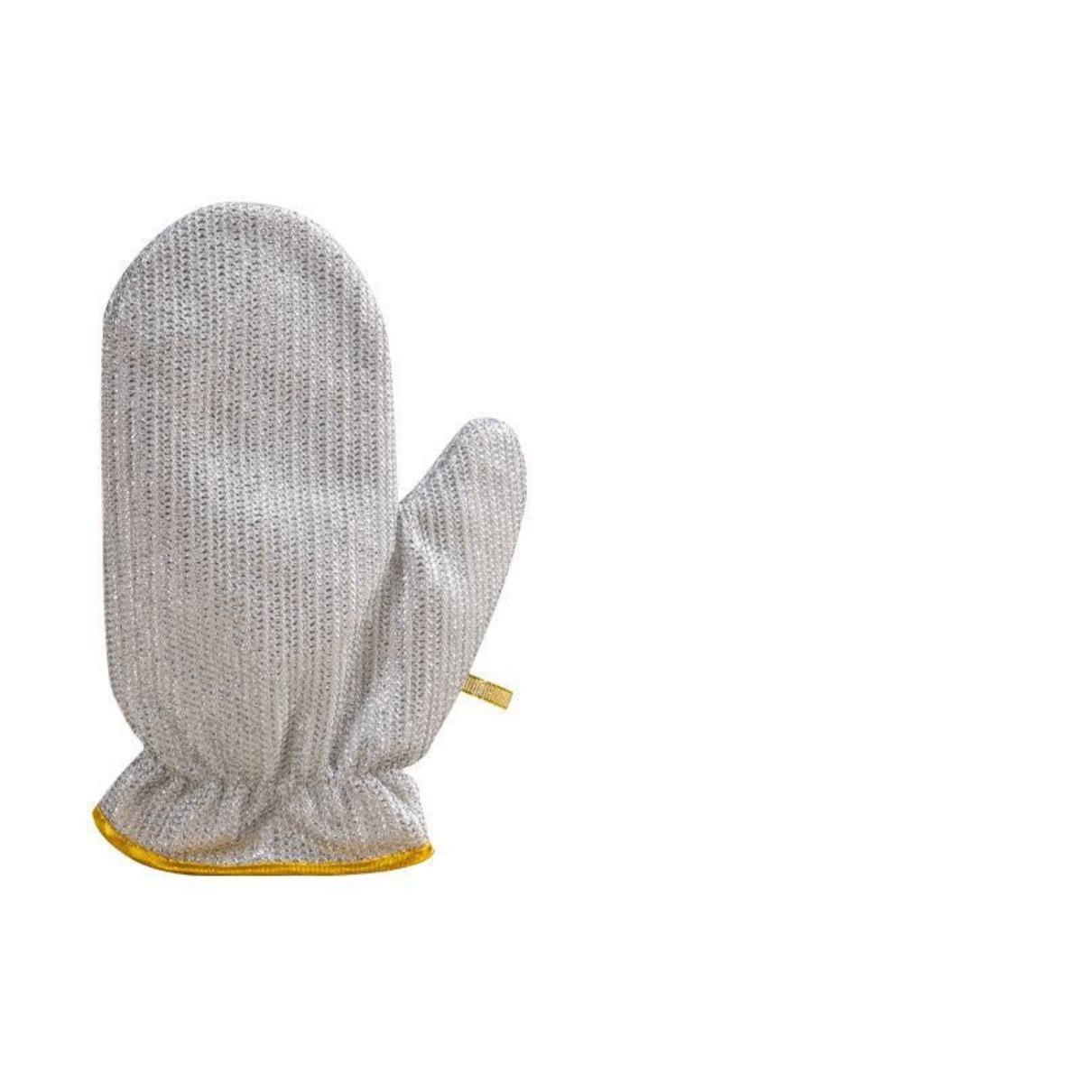 

1/2 Перчатки для мытья посуды, ПВХ перчатки для уборки кухни - Удобные бытовые перчатки для стирки, Двусторонние перчатки для мытья с серебряной проволокой, Многофункциональная уборка 1pc серый