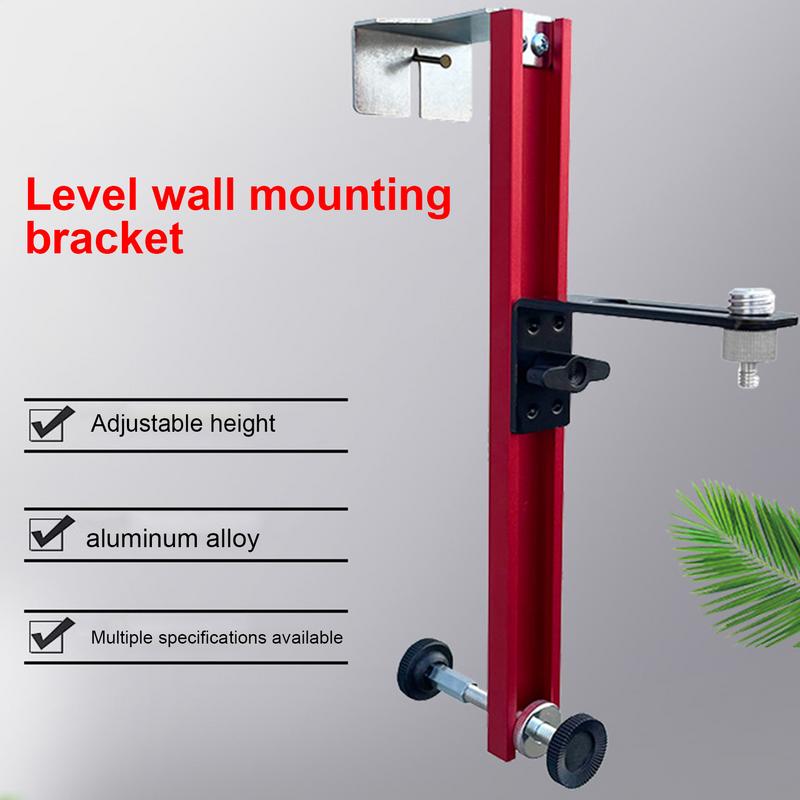 Wall Leveler Holder Wall Mount Adjustable Aluminum Alloy Level Holder Construction Supplies Stable Triangular Structure