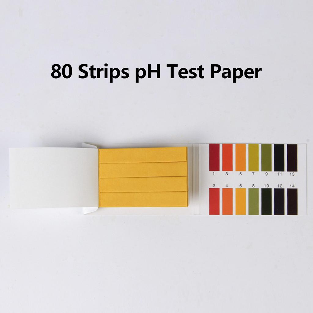 pH1 14 Test Paper for Saliva Urine Water Soil 80 Strips pH Test