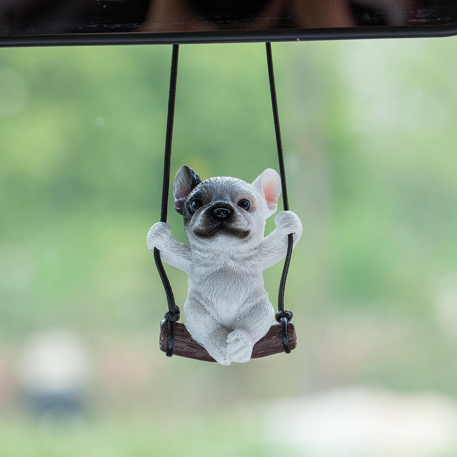 

Украшения для автомобиля в виде французского бульдога - милые подвески-качалки для зеркал заднего вида