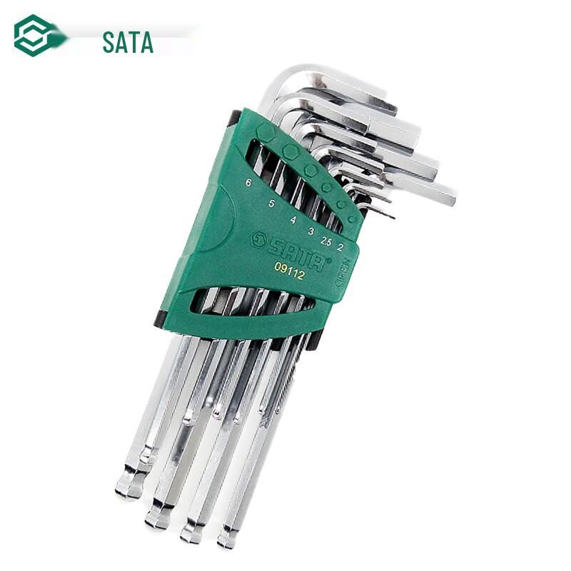 SATA 7-Piece Extra Long Hex Key Wrench Set Steel