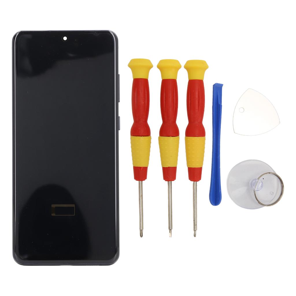 Mobile Phone Screen Assembly Kit with Tool Set with Frame Repair Replacement Accessories for S20 Ultra Black