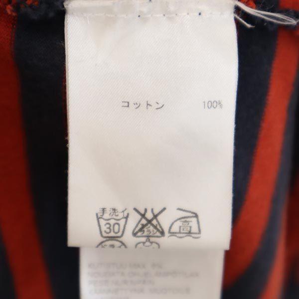 marimekko border Long sleeve one piece S Red series Women Used