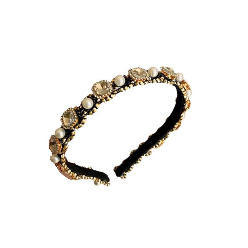 Rhinestone Pearl Korean Anti-Slip Headband: Fashionable, Versatile Hair Accessory for Women