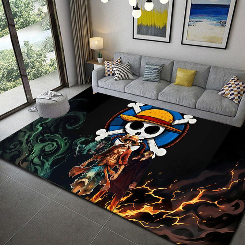 One Piece Theme Carpet Non-Slip Durable Rug for Bedroom Living Room Decor