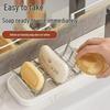 Wall-Mounted No-Drill Soap Box and Draining Bathroom Storage Rack