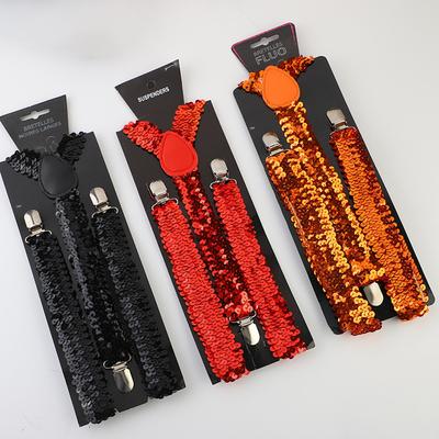 Sequined Men'S And Women'S Straps Universal Straps Adult Elastic Sequined Straps Non-Slip Suspenders
