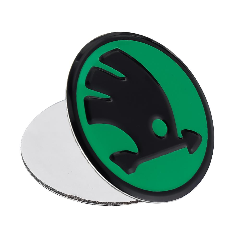 43/44mm For Skoda VRS Octavia Fabia Kamiq Rapid VII Car Steering Wheel Center Cover Sticker Decal Decor Accessories Auto Styling