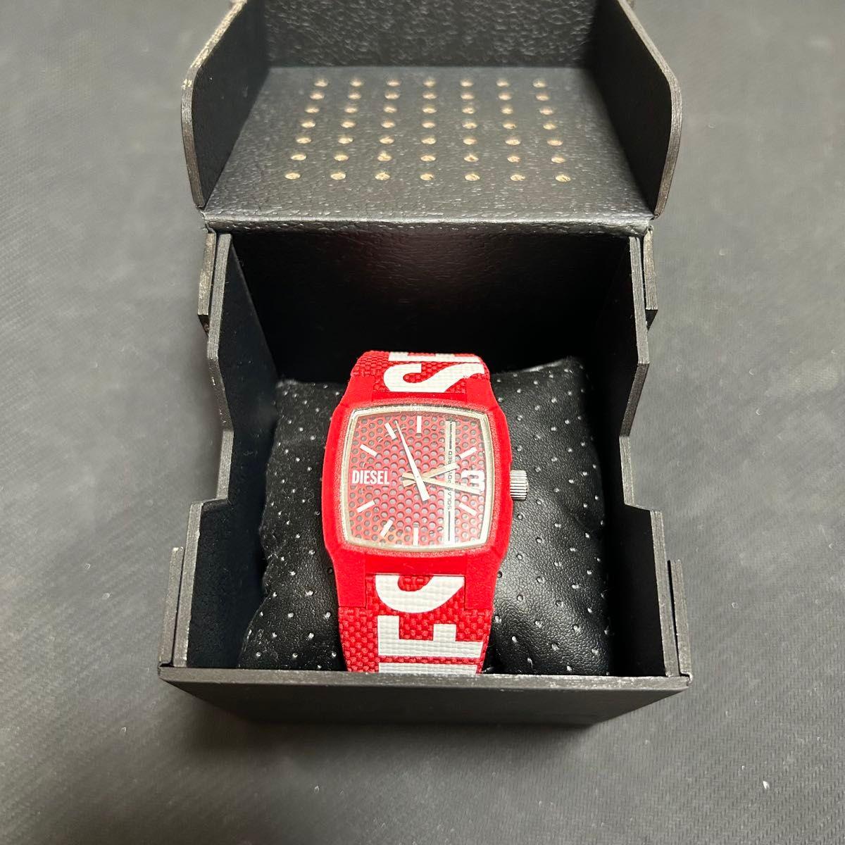 Used DIESEL Diesel Watch Red FC S