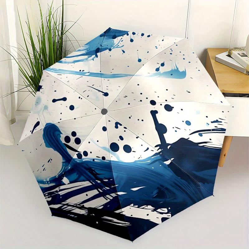 1pc Marble Abstract Auto Open/Close Cute Cute Umbrella with One Touch Button,, Windproof Design   Lightweight Portable Umbrella for Women & Men6148