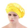 Fashion New Imitation Silk Wide-brimmed Night Cap Satin Streamer Round Cap Shower Cap Beauty Salon