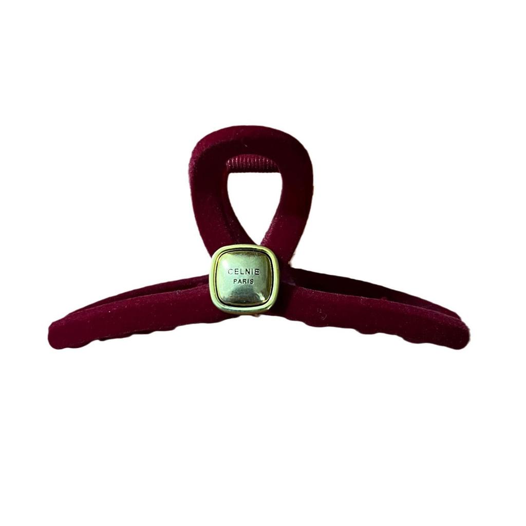 2023 Weihnachten Roter Samt Große Krallenspange für Damen