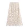 Kaslead New Arrival Women's Clothing Fashion Style Fashion Round Neck Crocheted Tops Skirt Suit