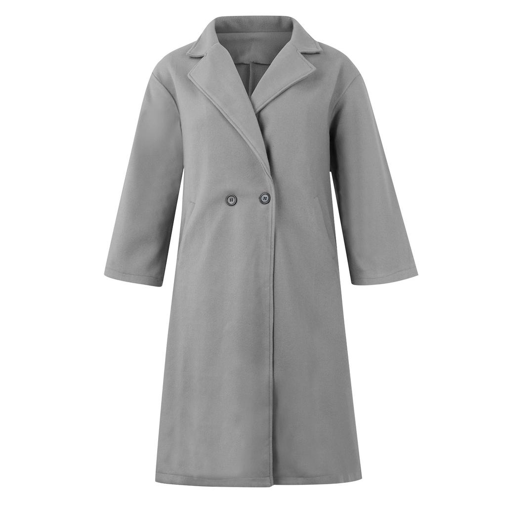 Women's Casual  And Winter Wool Casual Solid Color Plus Size Coat Woolen Coat