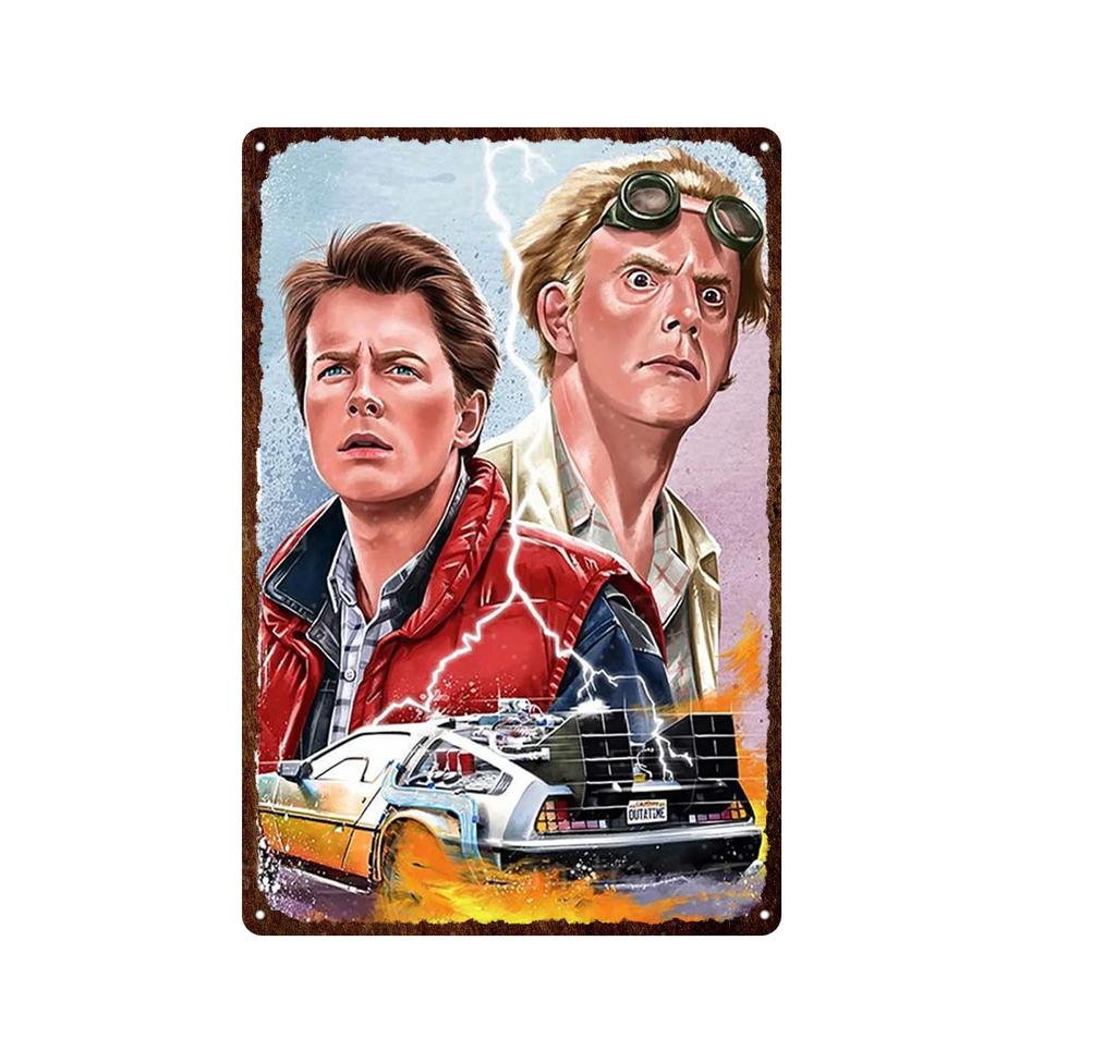 Retro Poster Movie Back To The Future Tin Sign Painting Metal Plaque Vintage Bar Family Wall Decor Unique Decoration Painting